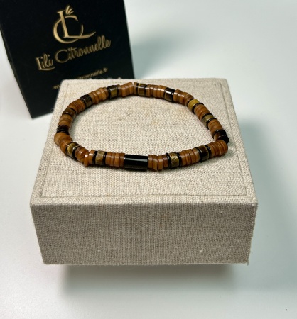 BRACELET HOMME MARRON