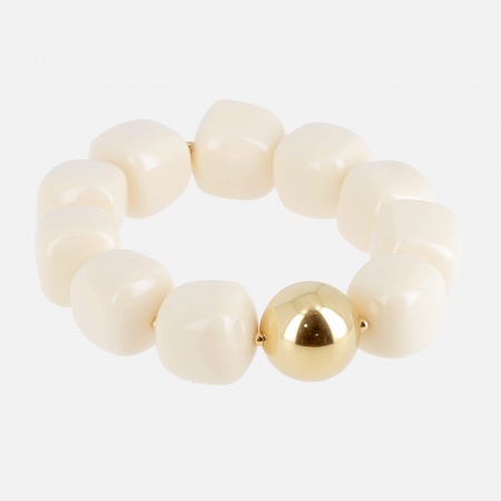 BRACELET-Laios-ACIER DORE-r¿ne-Elastique