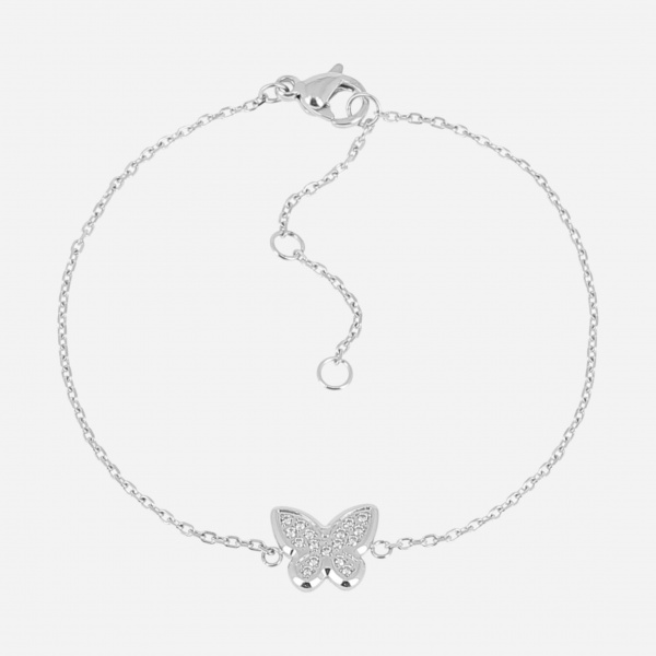 BRACELET-Logan-ACIER-15+3cm-zirconium sertis