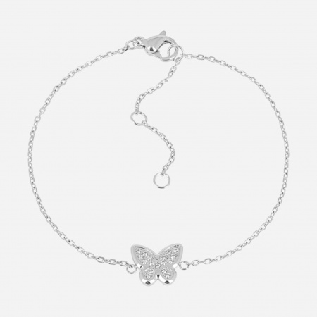 BRACELET-Logan-ACIER-15+3cm-zirconium sertis