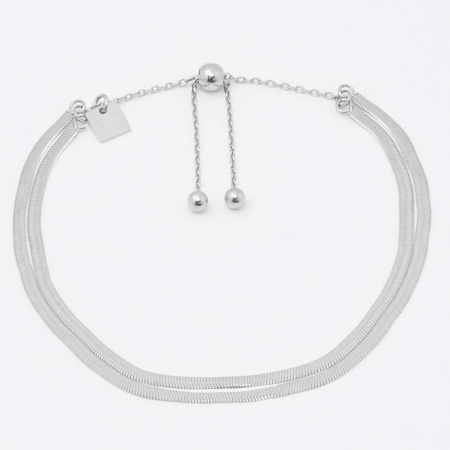 BRACELET MULTI-ACIER-13cm Coulissant