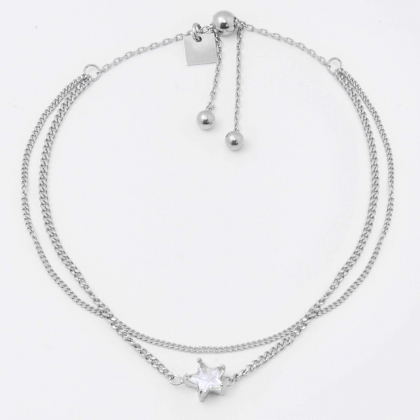 BRACELET MULTI-ACIER-Zirconium-13+13+4.5 p:7mm