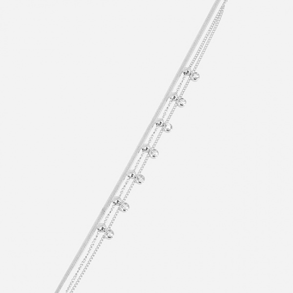 BRACELET MULTI-ACIER-Zirconium-15+3cm