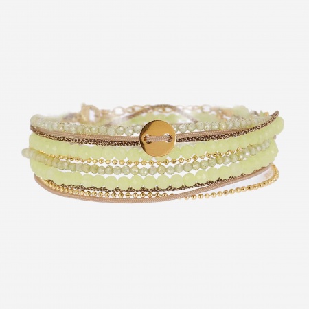 BRACELET MULTI GOLD STEEL 2 tours