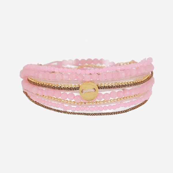 BRACELET MULTI GOLD STEEL 2 tours