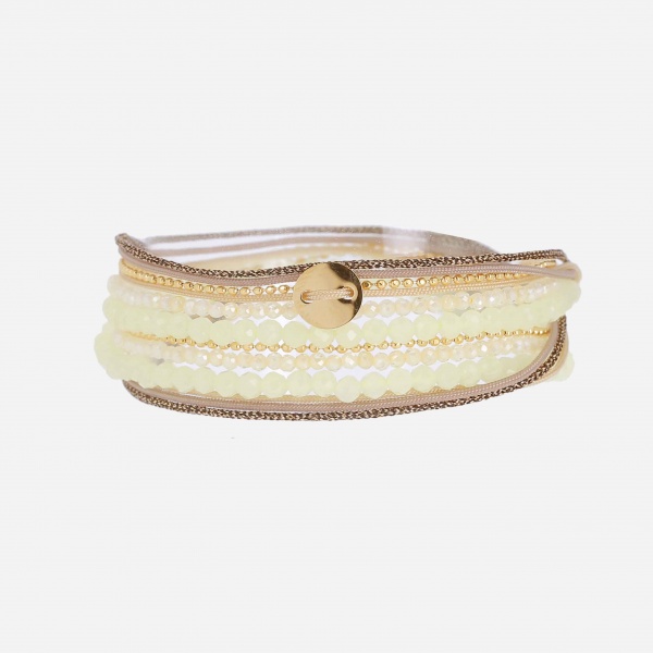 BRACELET MULTI GOLD STEEL 2 tours