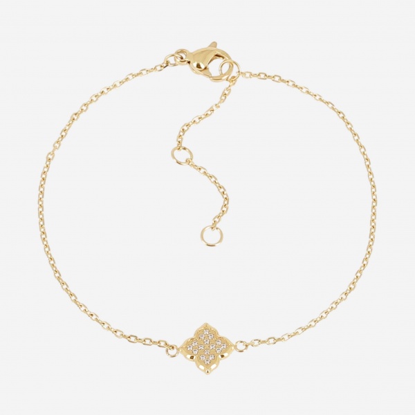 BRACELET-Norris-ACIER DORE-zirconium