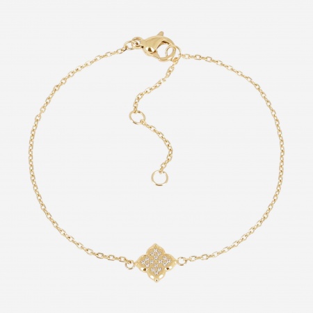 BRACELET-Norris-ACIER DORE-zirconium