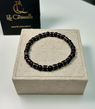 BRACELET PIERRES Noir