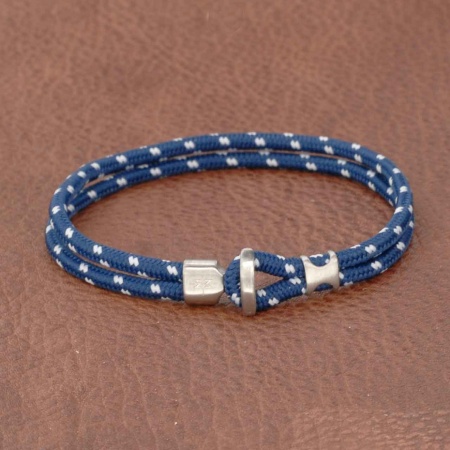 Bracelet pour Homme EN CORDON NYLON bleu et blanc
