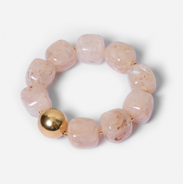 BRACELET-REGLABLE-ACIER DORE-elastique-r�ine