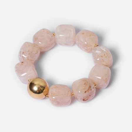 BRACELET-REGLABLE-ACIER DORE-elastique-r¿ine