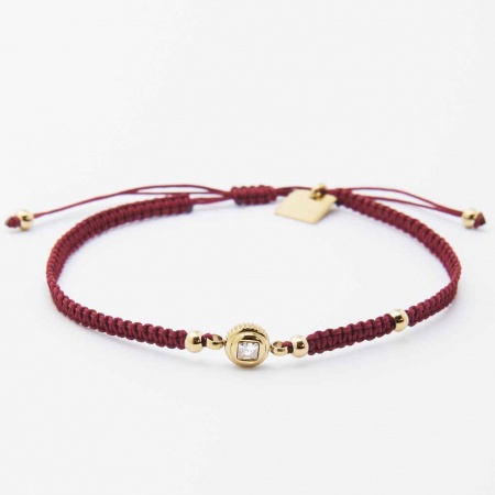 BRACELET REGLABLE-ACIER DORE