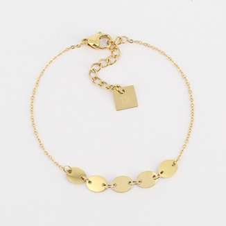 BRACELET SIMPLE ACIER DORE 15+3cm