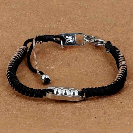 BRACELET SIMPLE ACIER Tressage main reglable