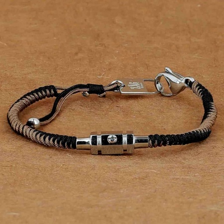 BRACELET SIMPLE ACIER Tressage main reglable