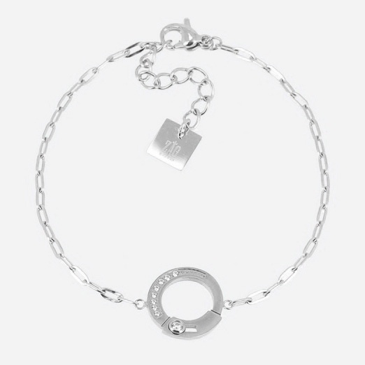 BRACELET SIMPLE-ACIER-Zirconium sertis-15+3cm d:14mm