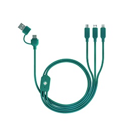 cable de recharge & synchronisation 3 en 1 - THREE HUGS - cactus