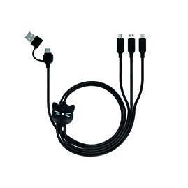 cable de recharge & synchronisation 3 en 1 - THREE HUGS - kitty