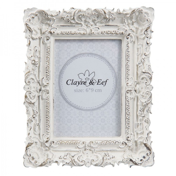 Cadre photo 10x2x12 cm Blanc Plastique Verre Cadre de photo CARRE 6X9