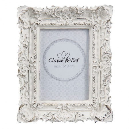 Cadre photo 10x2x12 cm Blanc Plastique Verre Cadre de photo CARRE 6X9