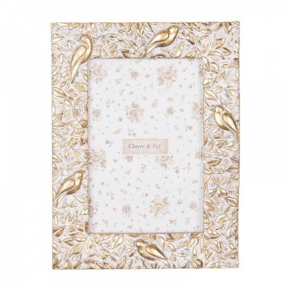 Cadre photo Couleur or Blanc 15x2x20 cm / 10x15 cm