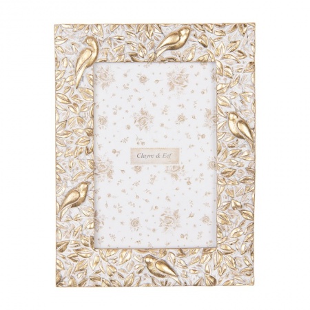 Cadre photo Couleur or Blanc 15x2x20 cm / 10x15 cm