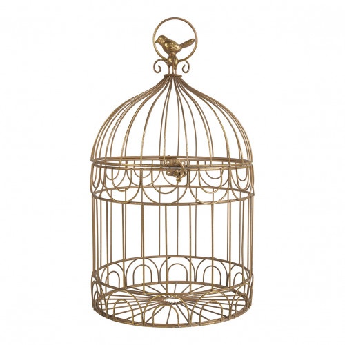 cage � oiseaux en m�tal dor� grand mod�le