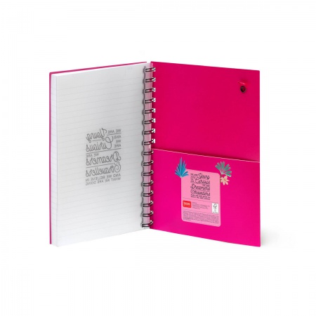CAHIER À SPIRALE - SPIRAL NOTEBOOK - LARGE LINED - FLORA