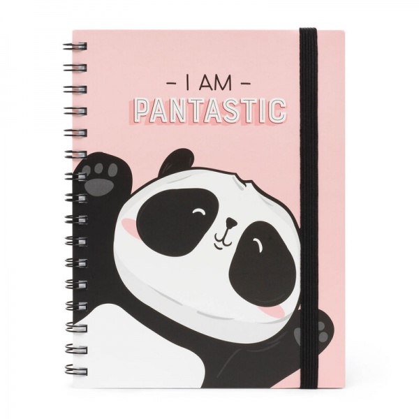 CAHIER � SPIRALE - SPIRAL NOTEBOOK - LARGE LINED - PANDA