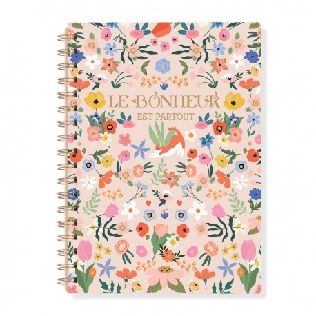 Carnet de notes A5 � spirale - Le bonheur est partout