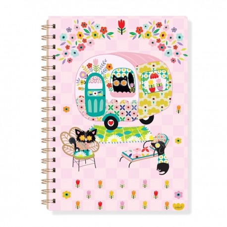 Carnet de notes A5 � spirale - Retro love