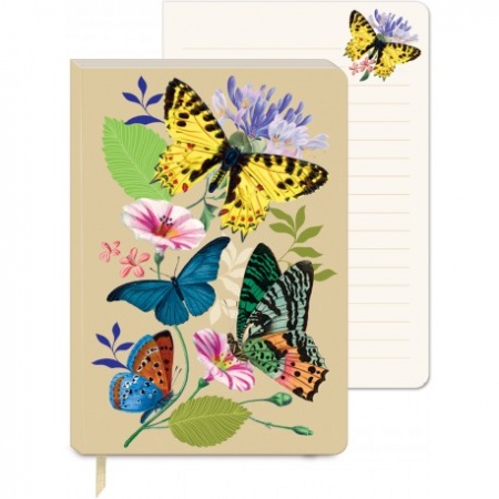 Carnet de notes couverture souple - Vintage Floral (Butterflies)