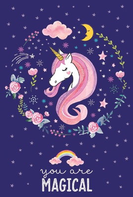 Carte de d\'anniversaire - GREETING CARD - UNICORN