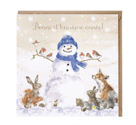 Carte de voeux - Autour du Bonhomme de Neige