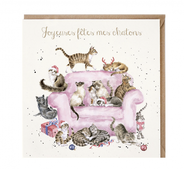 Carte de voeux - Joyeuses f �tes mes chatons