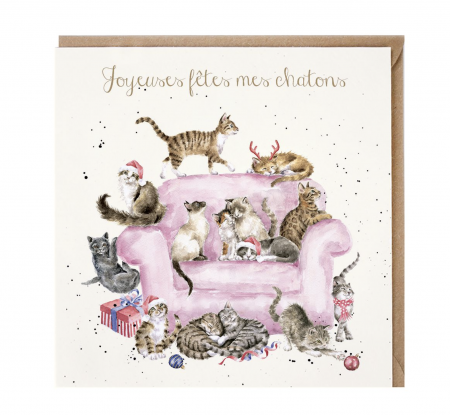 Carte de voeux - Joyeuses f êtes mes chatons