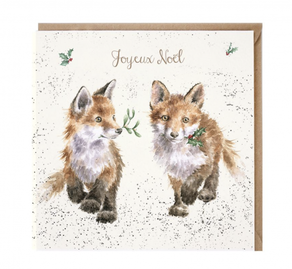 Carte de voeux - Renard - Ensemble Pour no�l
