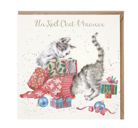 Carte de voeux - Un noël Chatleheureux