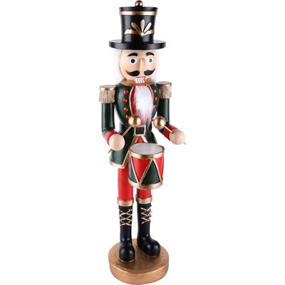 Casse-noisette rouge et vert avec tambour