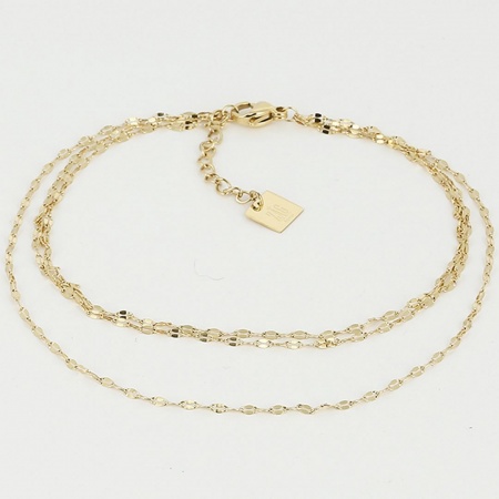 CHAINE DE CHEVILLE DORE UNI