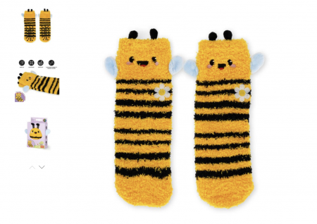 CHAUSSETTES ANTIDERAPANTES ENFANT - EVERYDAY NON SLIP KID SOCKS -  IT\'S A MATCH! - BEE