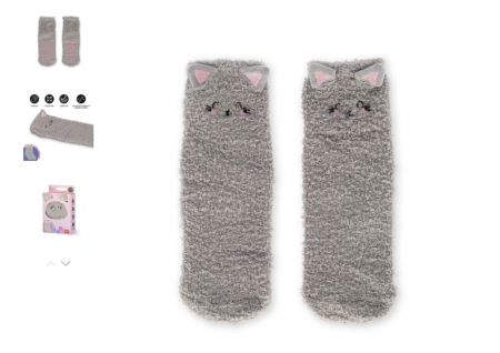 CHAUSSETTES ANTIDERAPANTES ENFANT - EVERYDAY NON SLIP KID SOCKS -  IT\'S A MATCH! - KITTY