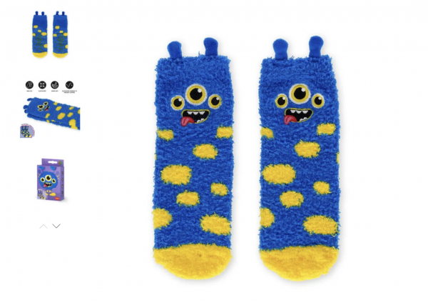 CHAUSSETTES ANTIDERAPANTES ENFANT - EVERYDAY NON SLIP KID SOCKS -  IT\'S A MATCH! - MONSTER