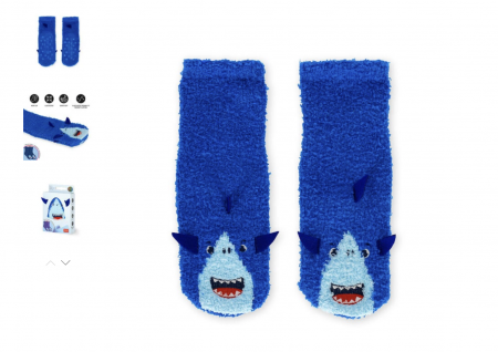 CHAUSSETTES ANTIDERAPANTES ENFANT - EVERYDAY NON SLIP KID SOCKS -  IT\'S A MATCH! - SHARK