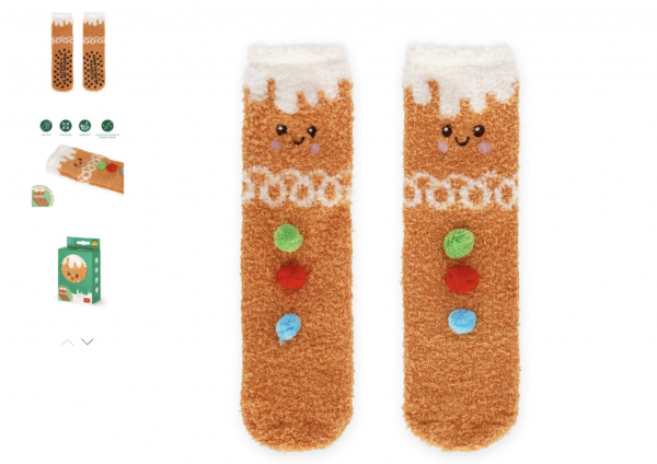 CHAUSSETTES ENFANT ANTID�RAPANTES - IT\'S A MATCH! - GINGERBREAD