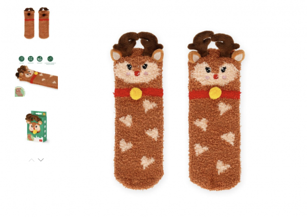 CHAUSSETTES ENFANT ANTID�RAPANTES - IT\'S A MATCH! - REINDEER