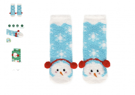 CHAUSSETTES ENFANT ANTIDÉRAPANTES - IT\'S A MATCH! - SNOWMAN
