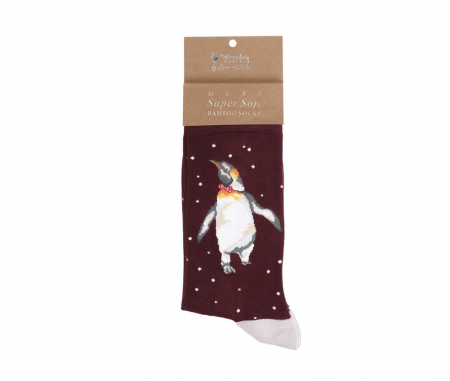 Chaussettess de noël pour hommes - Manchot empreur