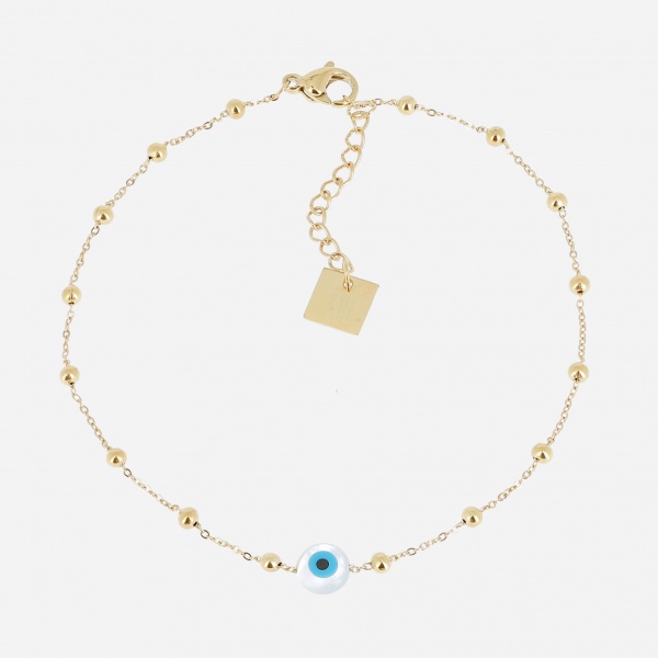 CHEVILLERE COURT ACIER DORE Nacre